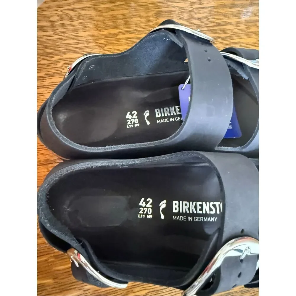 NEW Birkenstock Men’s/Women’s Milano Big Buckle Sandal Black Size11/L 9/M Summer